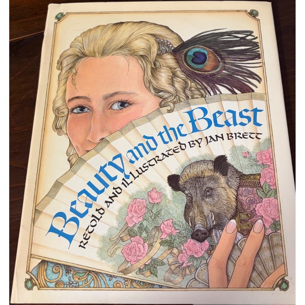 Beauty And The Beast Retold & Illustrated By Jan Brett Hardcover 1989 Clarion Bo